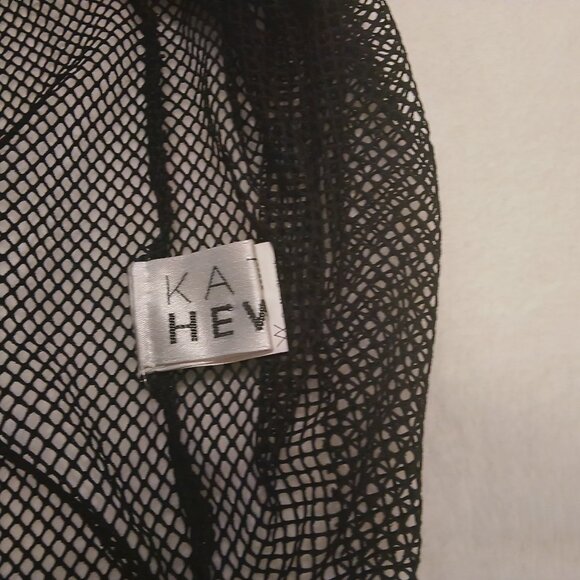 Kate Hewko 💗 Womens Long Sleeve Higher Neck Black Mesh Top 💗 - Picture 14 of 14